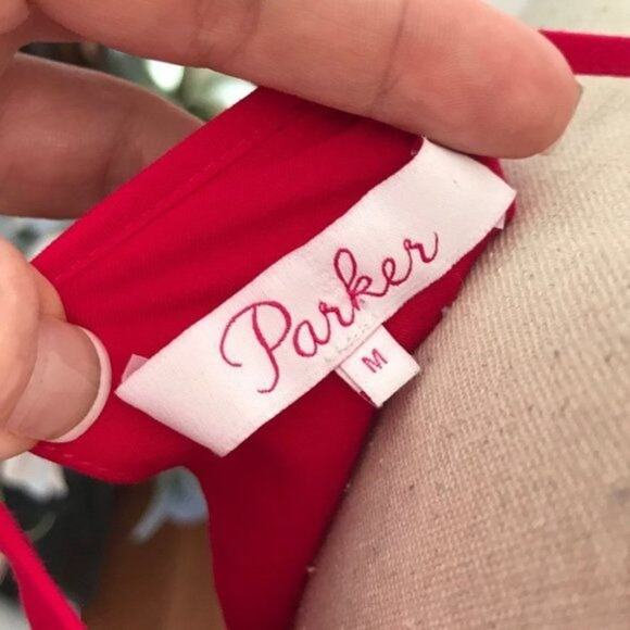 Parker‎ Top Embroidered Cold Shoulder High-neck Flutter Blouse, M - Picture 12 of 14